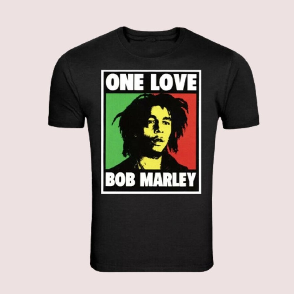 Bob Marley One Love T Shirt in a Rasta Colored Box